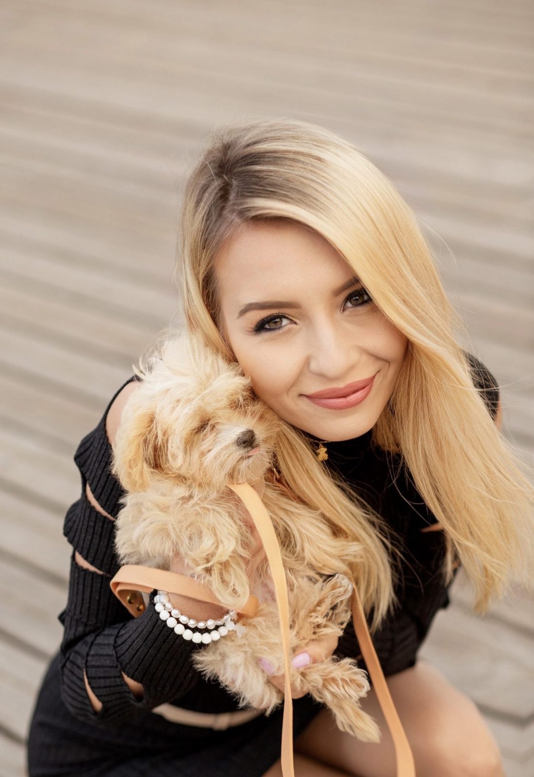 Katarina Maria Smederevac with her maltipoo Chili