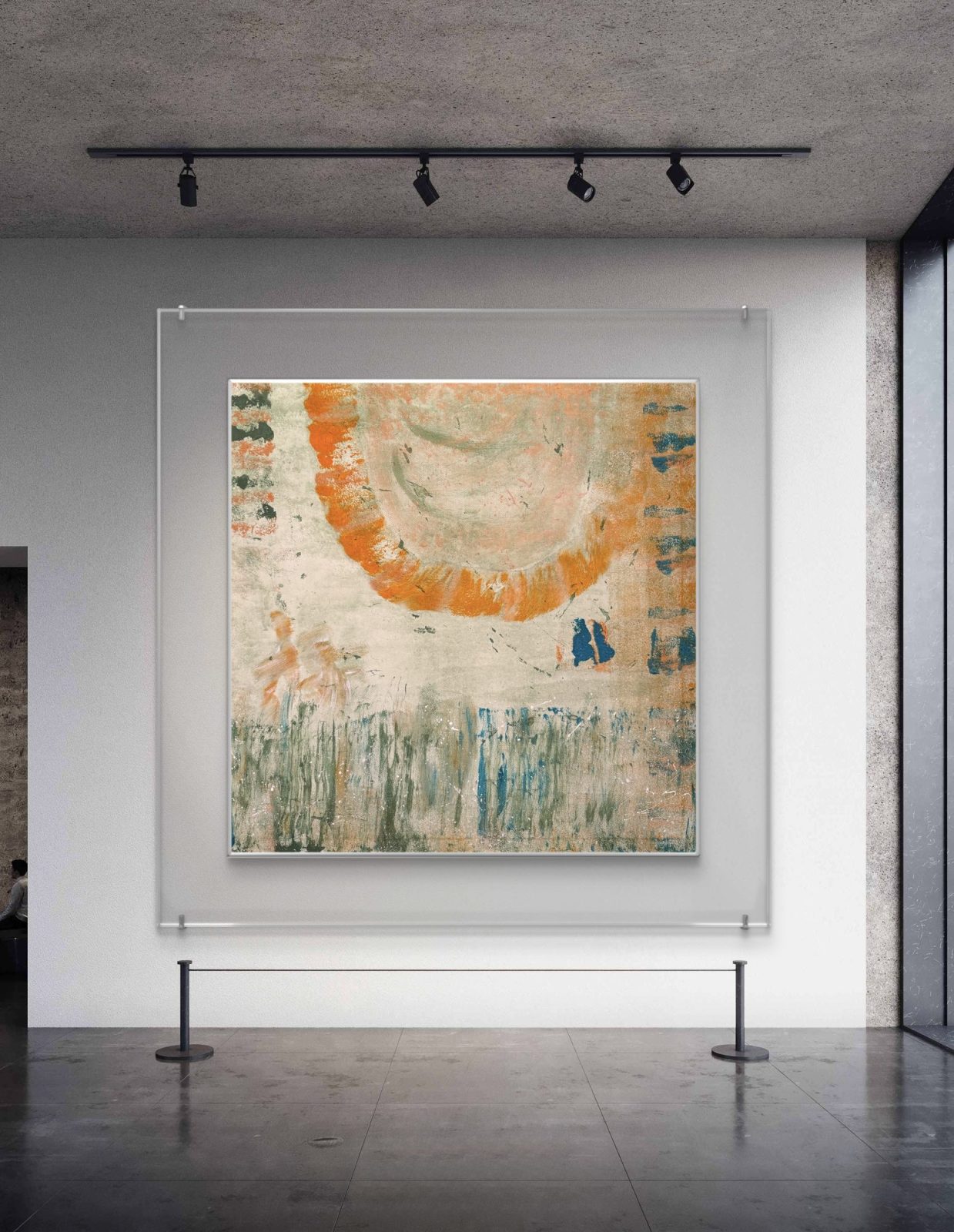 Earthen Rhythm - acrylic painting with gold leaf by Katarina Maria Smederevac